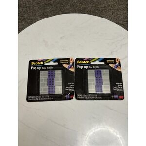 2 Scotch Pop-Up Gift Wrap Tape Strip Refills 3 Strips 75 Strips/Pad 225 Total